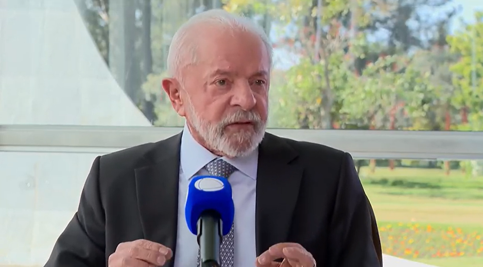 Lula em entrevista exclusiva à jornalista Christina Lemos, do Jornal da Record