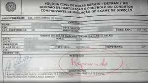 Candidato reprovado é conduzido à delegacia após reação em exame de direção em Patos de Minas