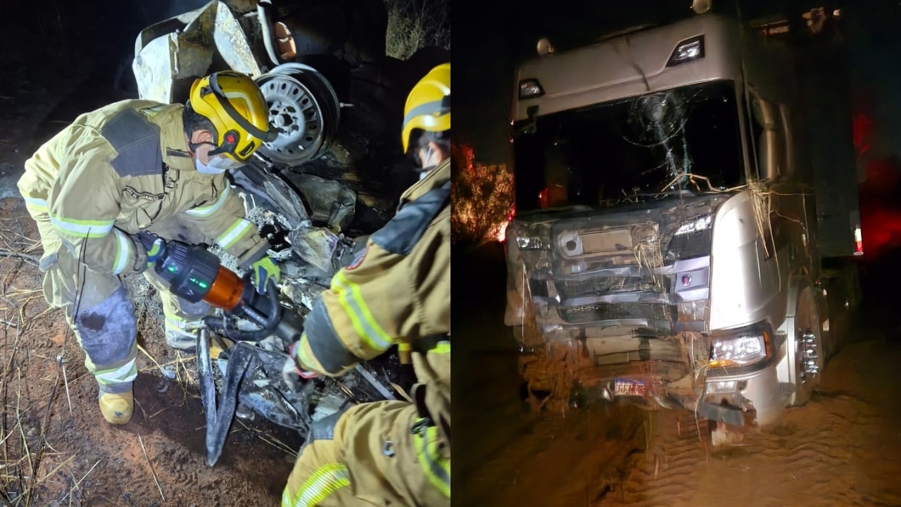 Veículos envolvidos no acidente na MGC-497 ficaram completamente destruídos