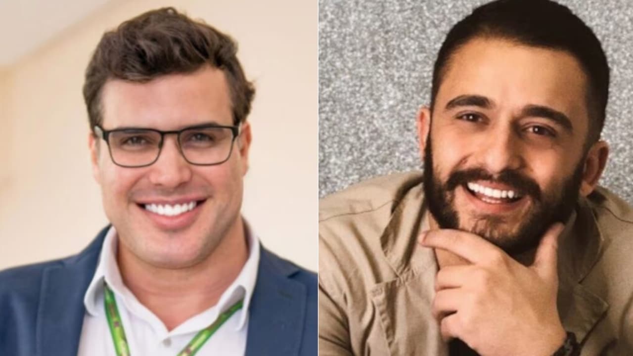Fotos de redes sociais do Renê Júnior e de Matteos França. O primeiro, suspeito de matar gari e o segundo, réu confesso de assassinar a mãe. Eles estariam em cela compartilhada no presídio de Caeté