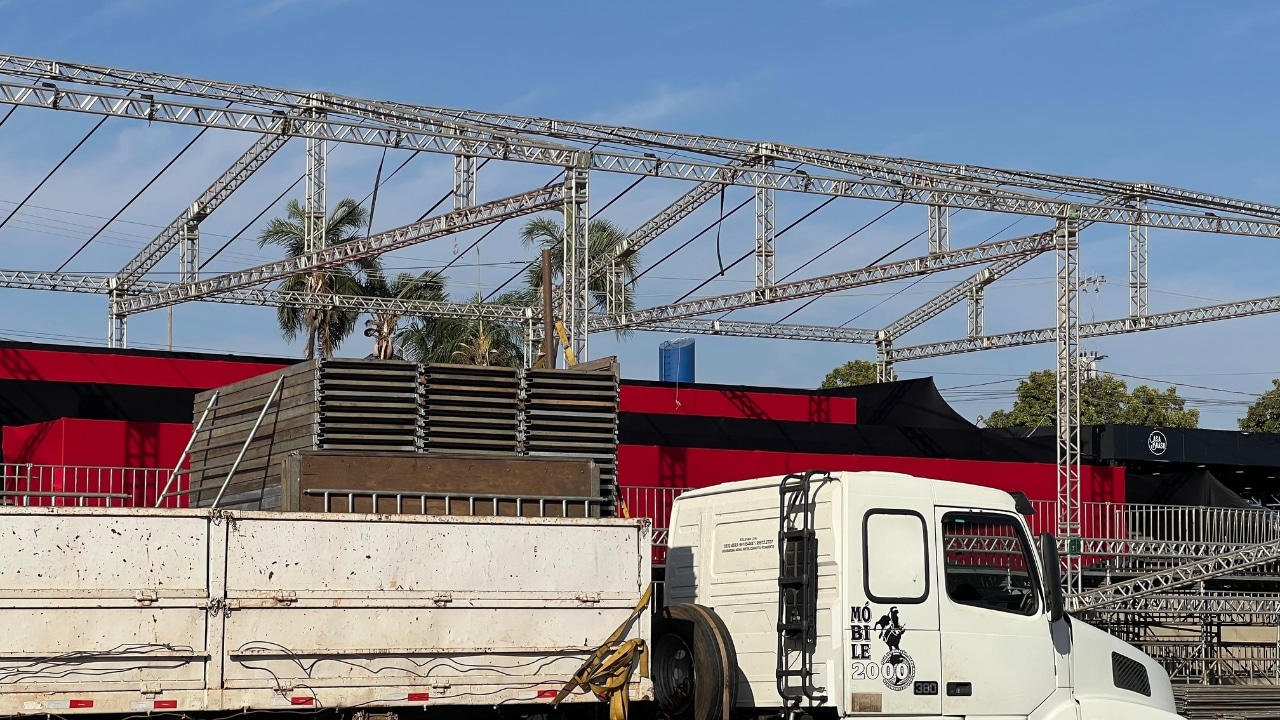 Parte da estrutura do Camaru 2025