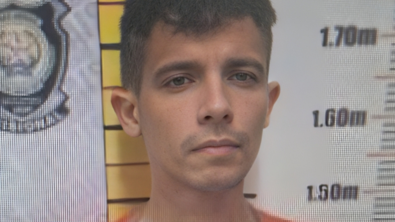 Thiago Schafer, um dos acusados da morte de Clara Maria. Defesa pede exame de insanidade.