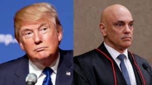 Donald Trump e Alexandre de Moraes. Governo dos EUA critica ministro do STF.
