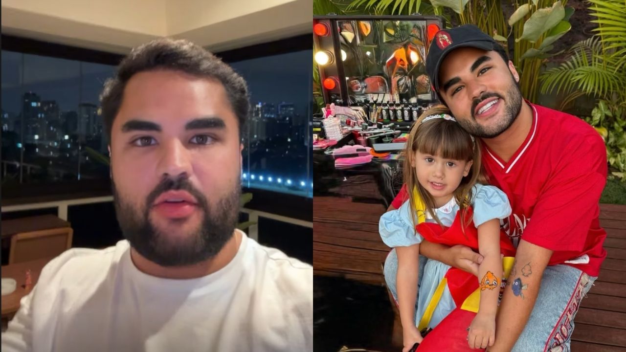 Lucas Guedez e Maria Alice, filha de Virginia