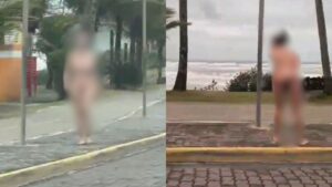 Mulher matou pai e foi encontrada nua na rua em Itanhaém, em SP