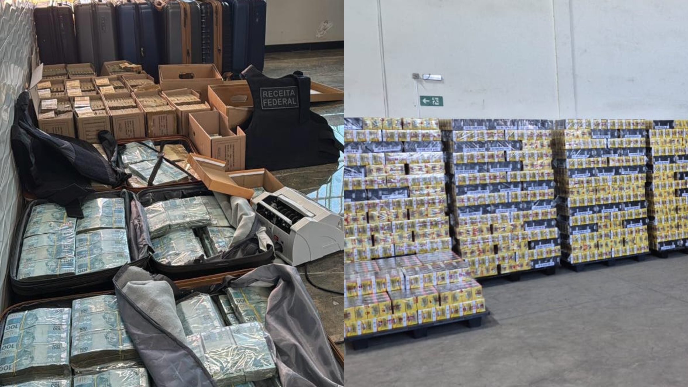 materiais apreendidos durante Operação Sinal de Fumaça II