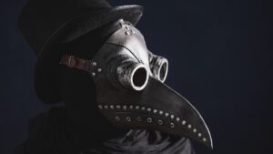 Máscaras usadas por médicos na época da Peste Negra