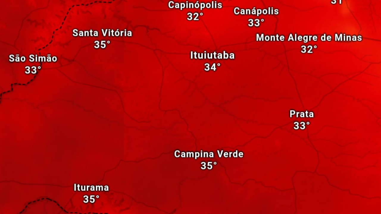 Triângulo Mineiro e Alto Paranaíba enfrentam semana de calor intenso com temperaturas acima de 30º 