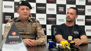 Delegado Fábio Rus, do Gaeco, detalhou em coletiva nesta terça-feira (23) as apreensões e a prisão em flagrante do líder da organização criminosa durante a terceira fase da Operação Seth