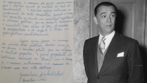 Carta de Juscelino Kubitschek encontrada em museu de Poços de Caldas