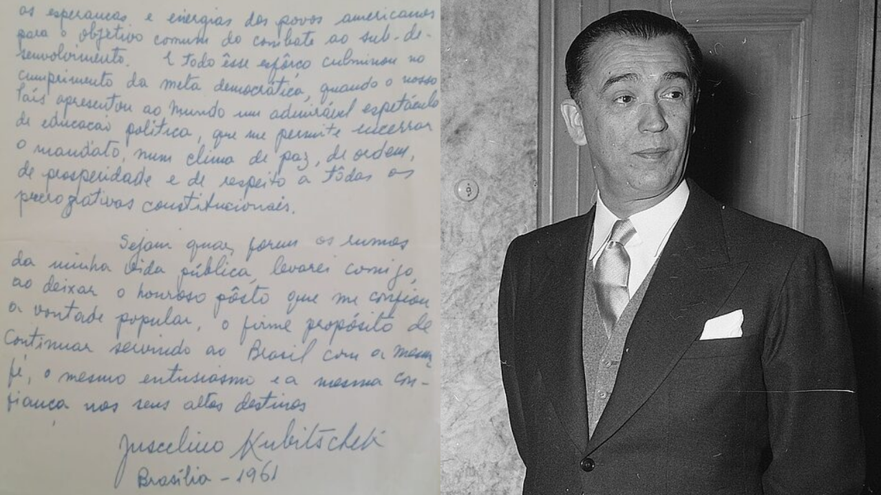 Carta de Juscelino Kubitschek encontrada em museu de Poços de Caldas