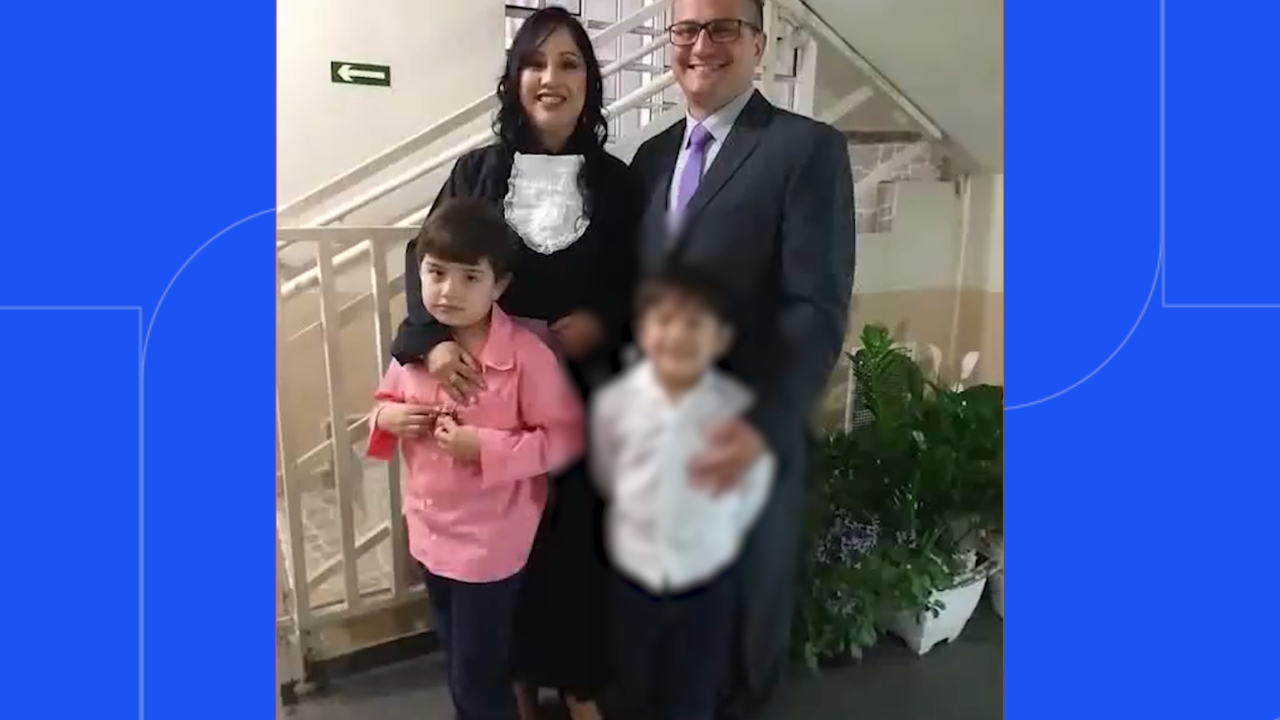 Família Monare, formada por Belkis, Alessandro e os filhos Samuel e Benjamin