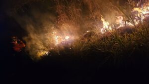 incêndio em Araxá se espalha pelo mato