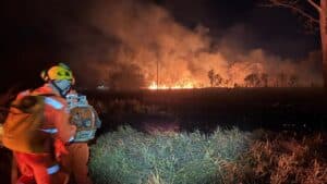 Incêndio na Estrada da Serrinha em Patos de Minas