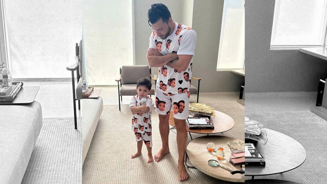 Murilo Huff e o filho Leo