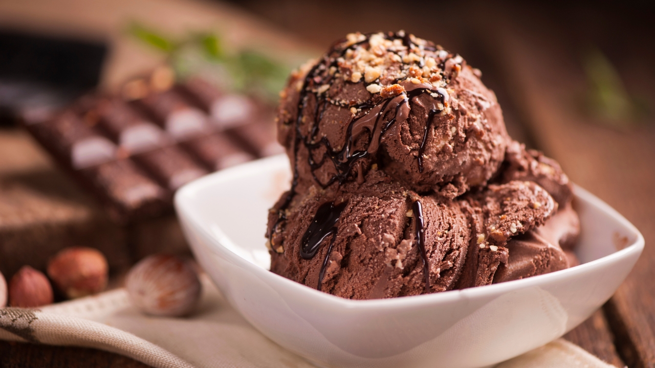 Sorvete de chocolate