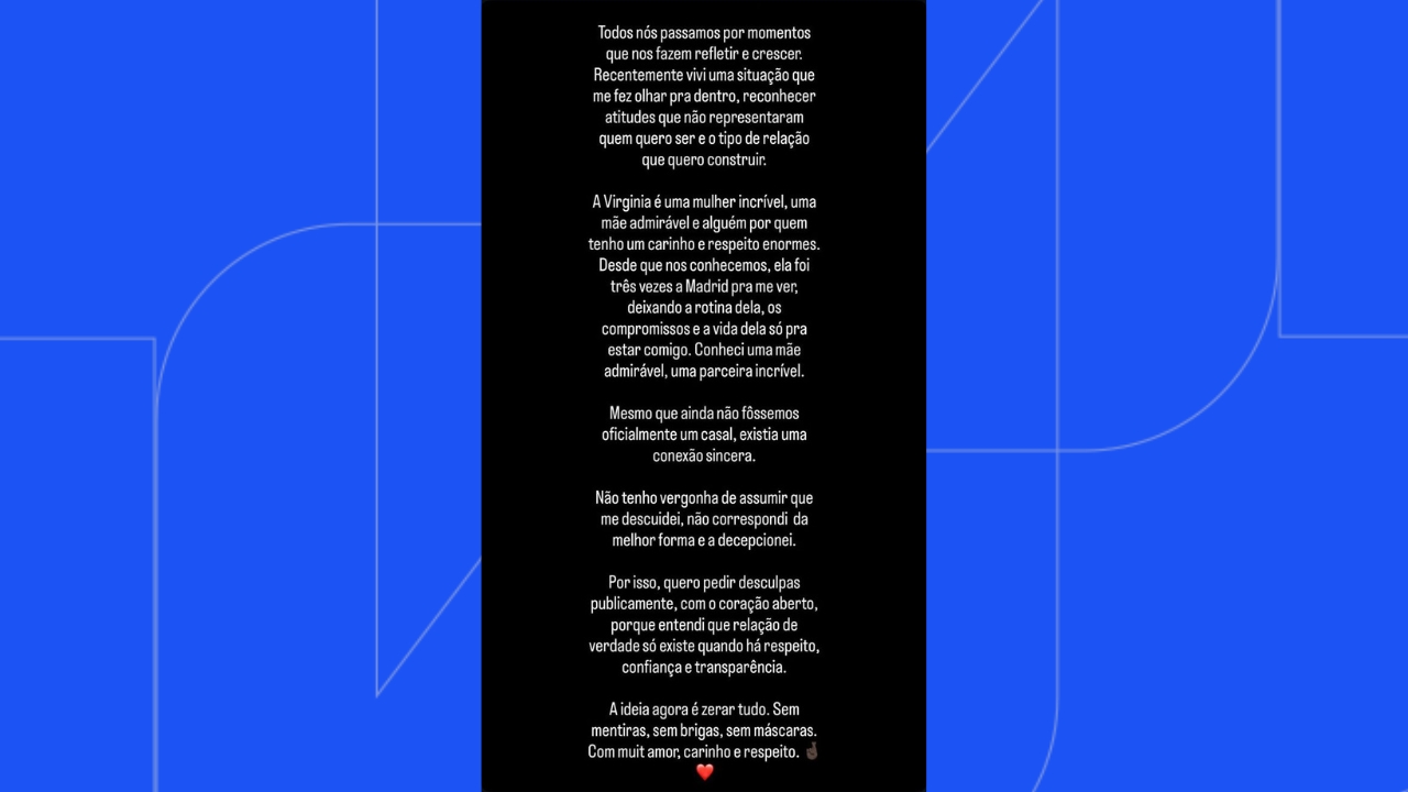 print de storie do Vini jr.