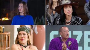 Duda Wendling, Rayane Figliuzzi, Renata Muller e Walério Araújo estão na segunda roça de A Fazenda 17; um deles irá se safar da berlinda - Crédito: RecordPlus/Reprodução