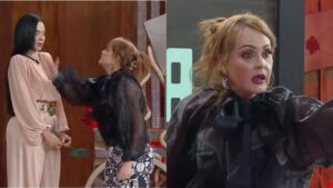 Momento em que Gaby Spanic dá tapa em Tàmires em A Fazenda 17