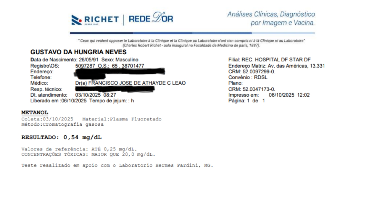 Laudo medico Hungria