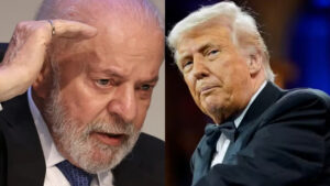 Lula conversa com Trump por telefone; Imagem que representa ambos os presidentes.