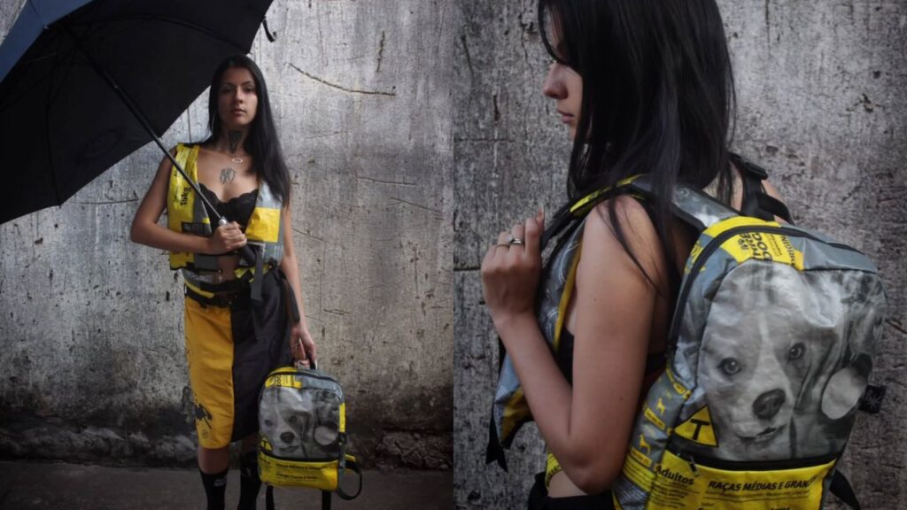 Roupas a partir de reciclagem, da marca de moda independente Revolta Apenas