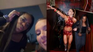 Virginia e a mãe do Vini Jr. nos stories da influenciadora