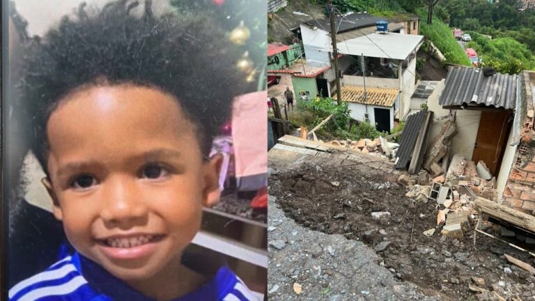 Luigi de Jesus Aurichio, menino que ficou soterrado em desabamento de casa em Sabará