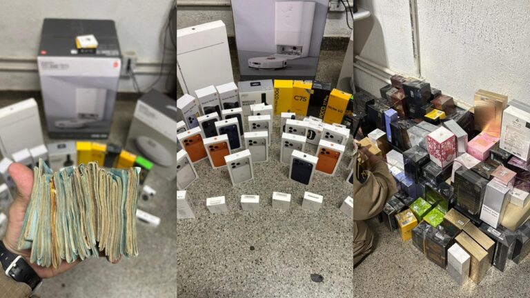 Carga milionária e dois veículos apreendidos: PM intercepta contrabando de eletrônicos em Uberaba