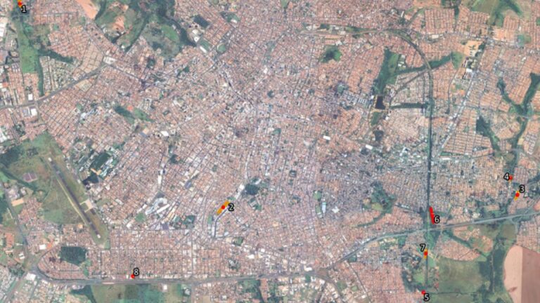 Áreas de risco em Uberaba estão na região urbana da cidade - Crédito: Reprodução GOV