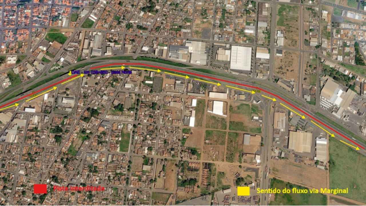 Obras interdiam trecho da BR-050 Obras interdiam trecho da BR-050