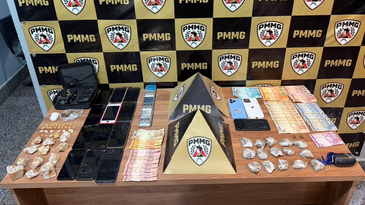 materiais apreendido em ação contra tráfico