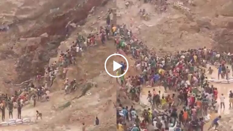 Deslizamento na África em Mina de Ouro