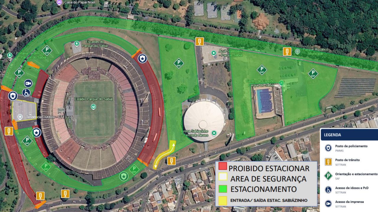 Estádio vagas Parque do Sabiá Estádio vagas Parque do Sabiá