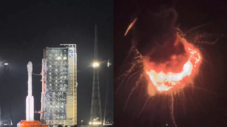 foguete chinês explode