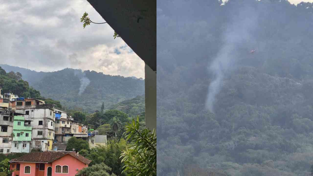 Helicóptero cai na região da Vista Chinesa no RJ