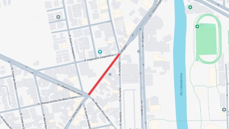 Trecho da Avenida Sílvio Rugani