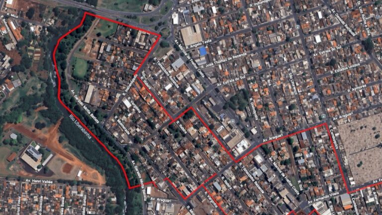 print de parte do bairro danel fonseca onde manutenção pode afetar outras bairros de uberlândia