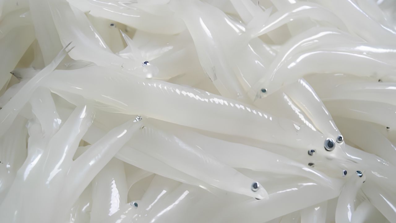 A família de peixes Salangidae inclui os gêneros Neosalanx e Protosalanx , conhecidos como peixes-gelo ou peixes-prateados