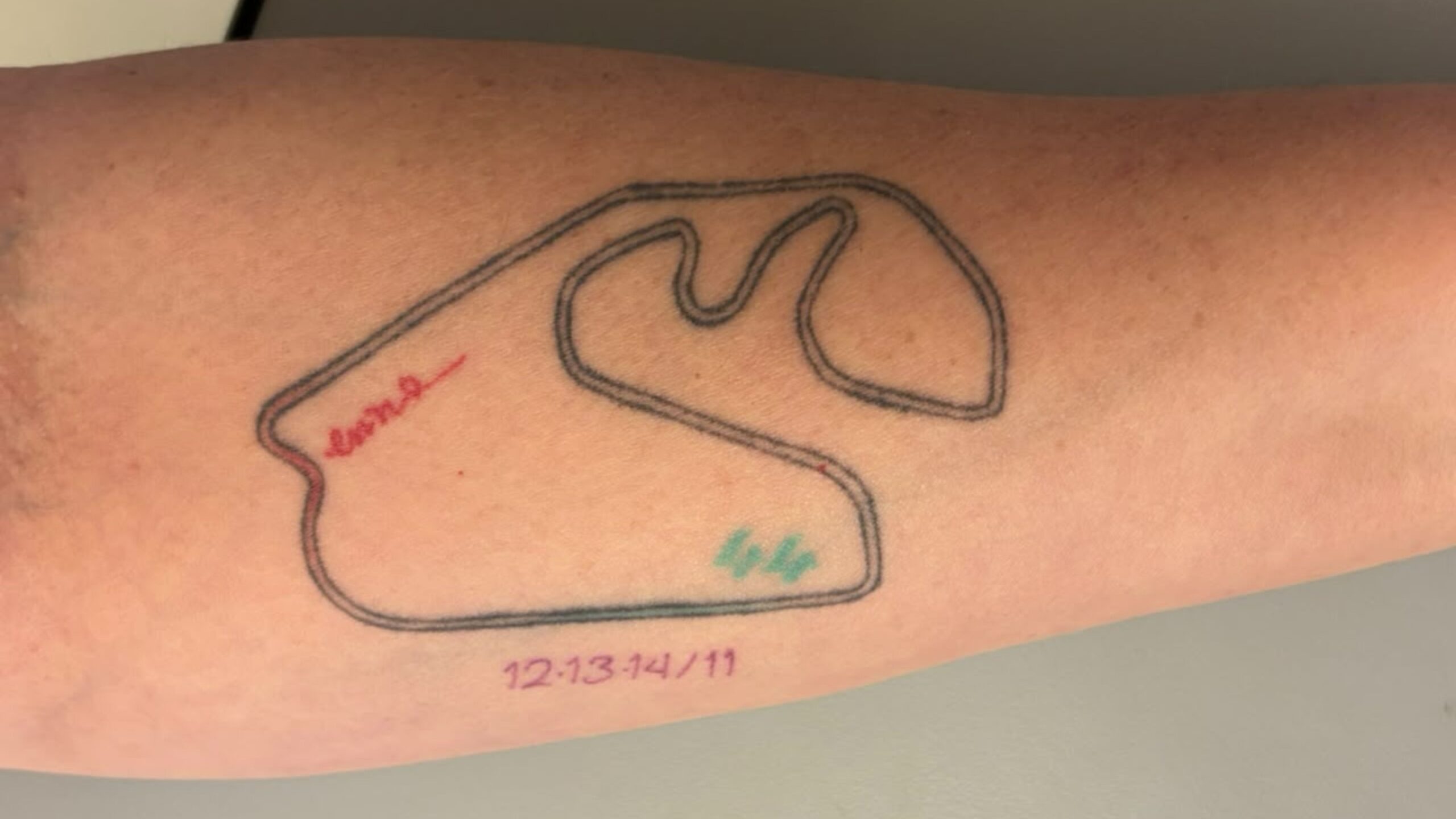 Tatuagem do autódromo de Interlagos Tatuagem do autódromo de Interlagos