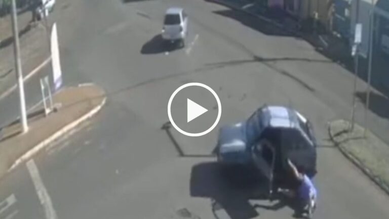 Motorista é arremessado de carro