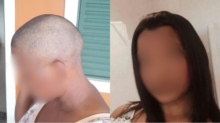 mulher que teve cabeça raspada pelo marido