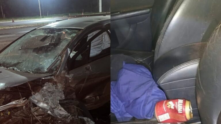 carros envolvidos em acidente de motorista embriagado que deixou uma pessoa morta