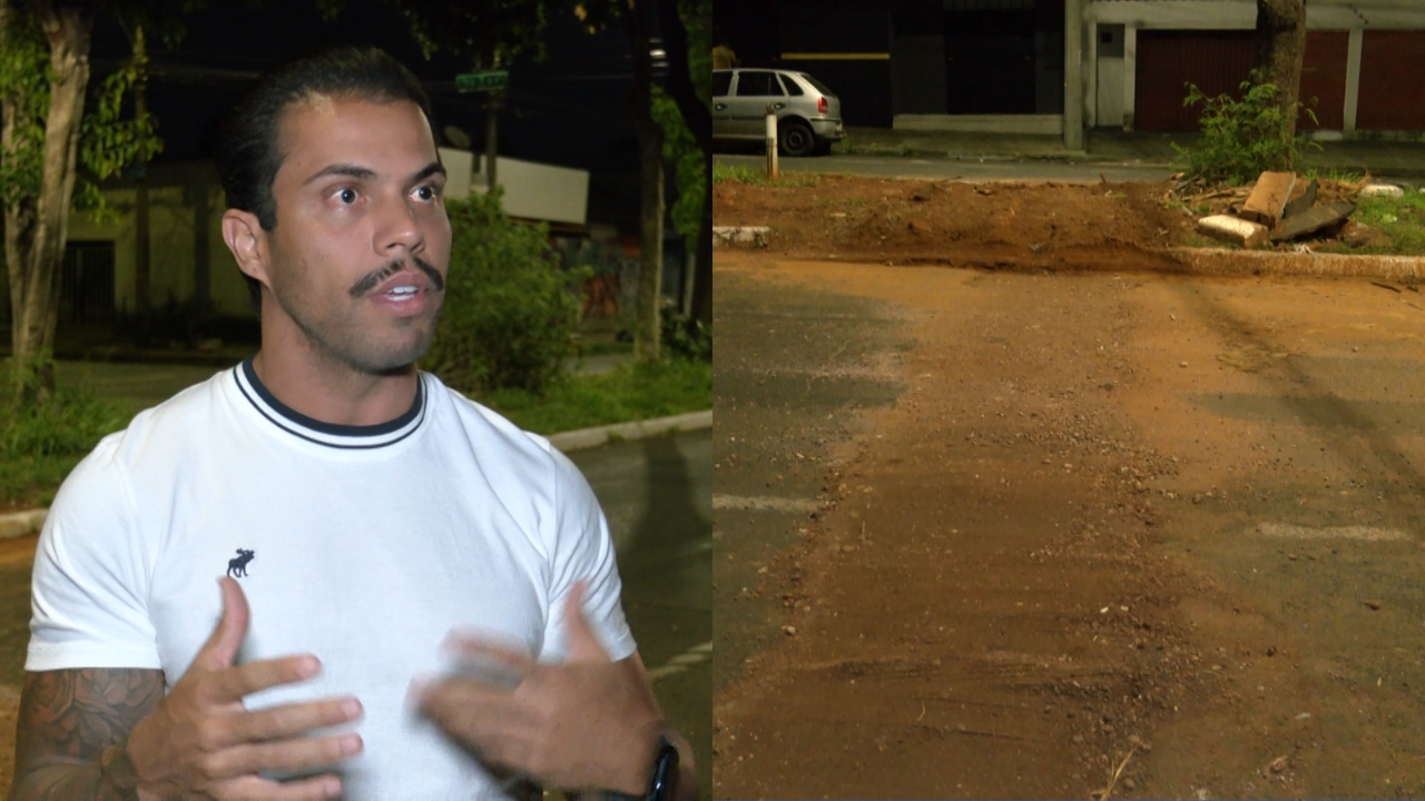 Câmera flagra homem caindo em buraco após obra em Uberlândia; veja o vídeo Câmera flagra homem caindo em buraco após obra em Uberlândia; veja o vídeo