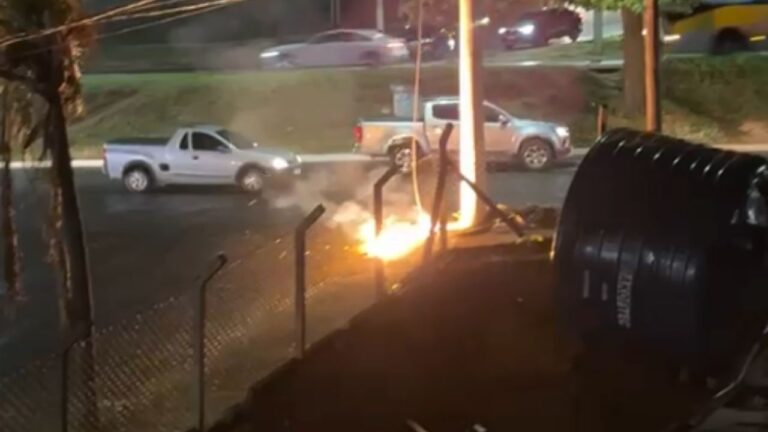 fiação pegando fogo