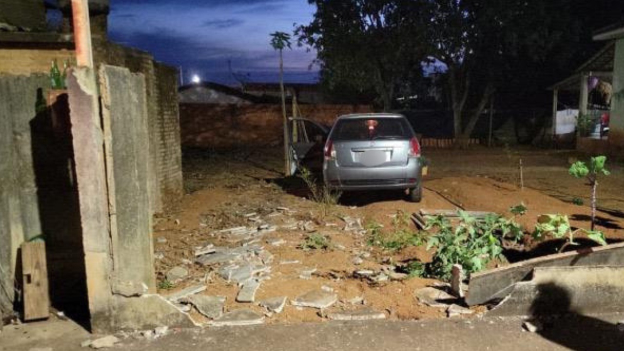 Motorista é preso com sinais de embriaguez após bater em muro