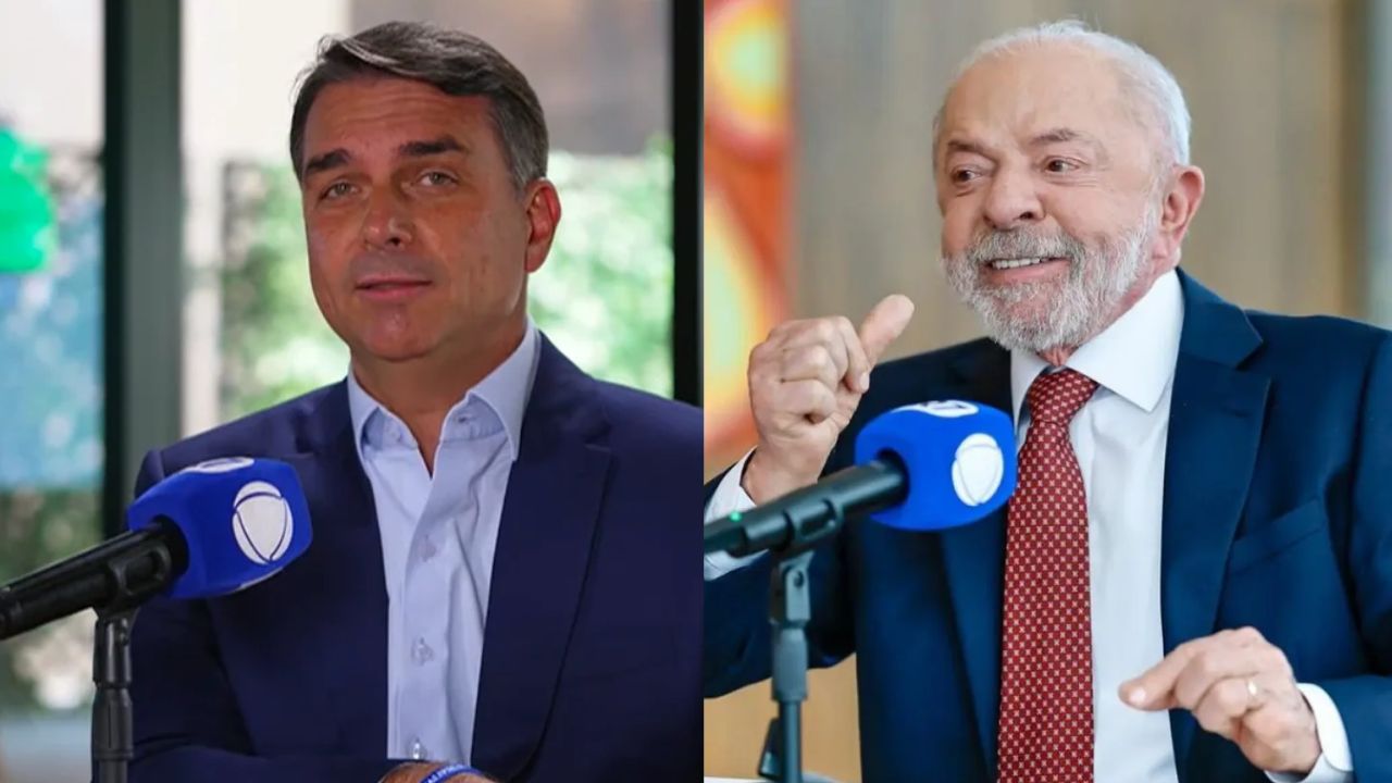 Flávio Bolsonaro e Lula Flávio Bolsonaro e Lula