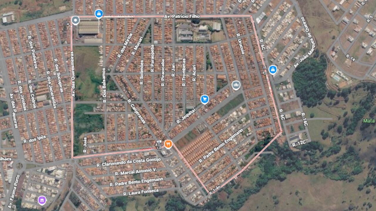 Bairro Jardim Esperança, onde autor teria enforcado companheira dentro de casa