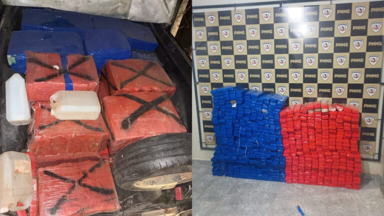 PM apreende cerca de 600 kg de drogas em picape furtada em Cedro do Abaeté