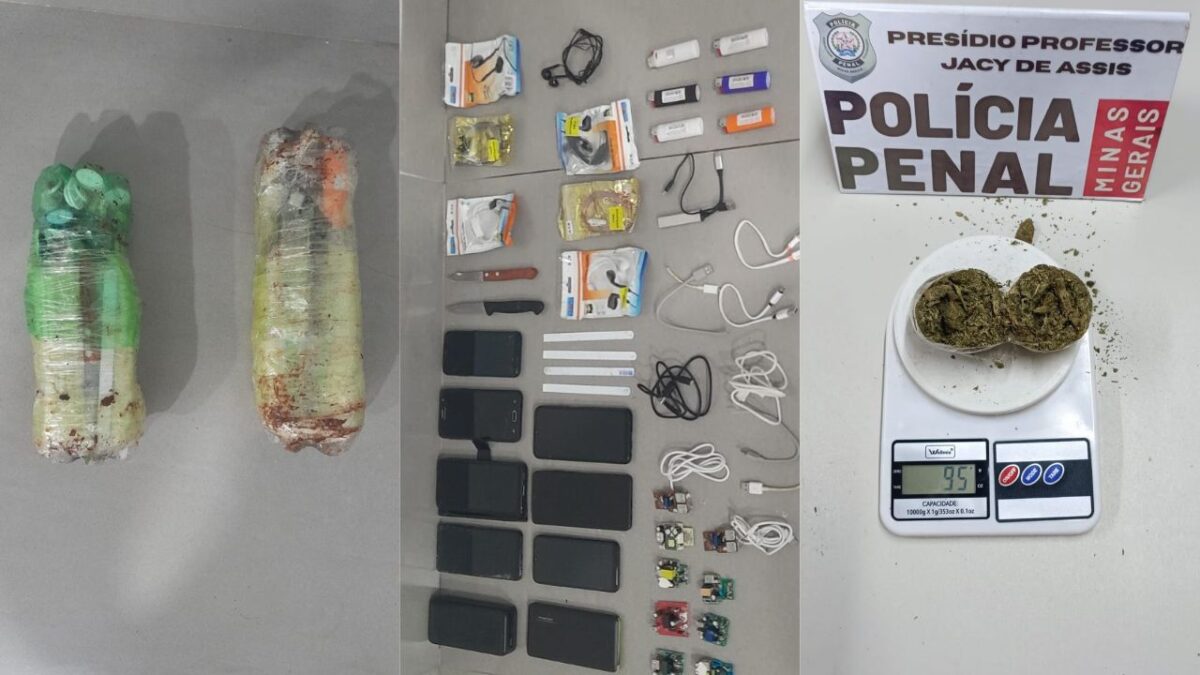 Policiais penais atuaram em apreensões em unidades prisionais de Uberlândia no sábado (3)